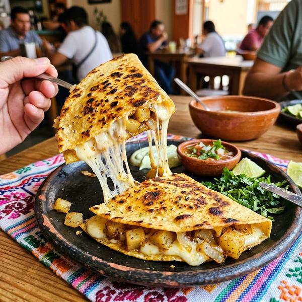 Quesadilla de Queso con Papa